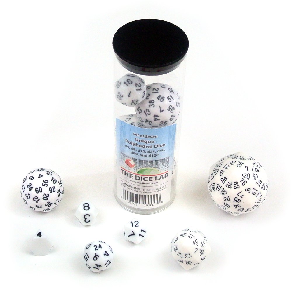 Amazon.com: Set of Unique Dice: d4, d8, d12, d24, d48, d60, and